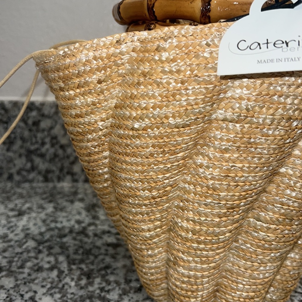 Caterina Bertini Woven Straw Tote - Picture 4 of 5